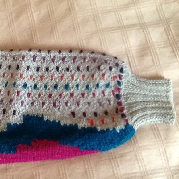 Alpaca turtleneck hand-knitted sweater sz M Peru - Picture 11 of 12